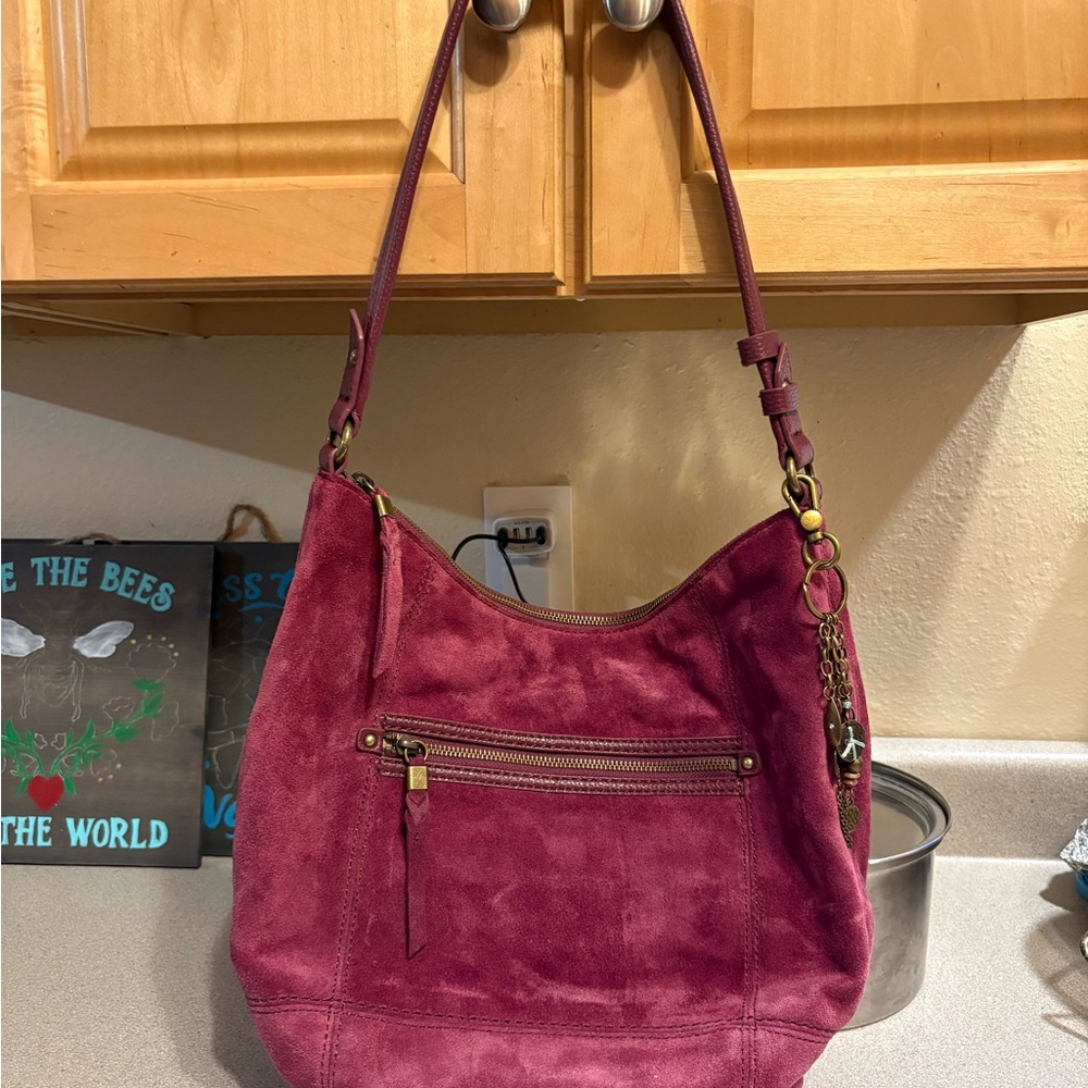 Purple Suede “The Sak” Shoulder Bag - Picture 2 of 8